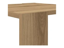 Mesa De Centro| Mesa de centro | Mesa de apoio 40x40x30 cm deriv. madeira carvalho artisiano Castanho