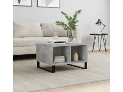 Mesa de centro | Mesa de apoio 60x50x36.5 cm derivados de madeira cinza cimento^ Mesa De Centro