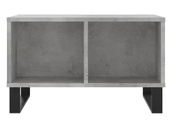 Mesa de centro | Mesa de apoio 60x50x36.5 cm derivados de madeira cinza cimento^ Mesa De Centro