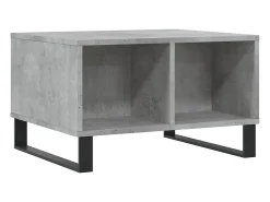 Mesa de centro | Mesa de apoio 60x50x36.5 cm derivados de madeira cinza cimento^ Mesa De Centro