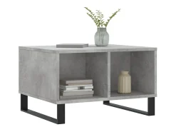 Mesa de centro | Mesa de apoio 60x50x36.5 cm derivados de madeira cinza cimento^ Mesa De Centro