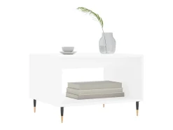 Mesa De Centro* Mesa de centro | Mesa de apoio 60x50x40 cm derivados de madeira Branco