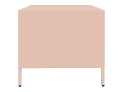 Mesa De Centro* Mesa de centro | Mesa de apoio 101.5x50x43.5 cm aço laminado a frio Rosa