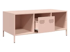 Mesa De Centro* Mesa de centro | Mesa de apoio 101.5x50x43.5 cm aço laminado a frio Rosa