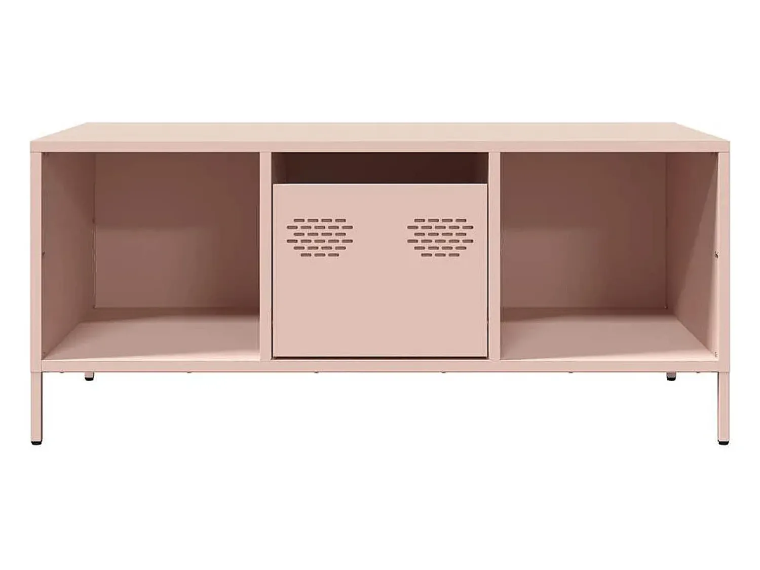 Mesa De Centro* Mesa de centro | Mesa de apoio 101.5x50x43.5 cm aço laminado a frio Rosa