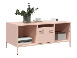 Mesa De Centro* Mesa de centro | Mesa de apoio 101.5x50x43.5 cm aço laminado a frio Rosa