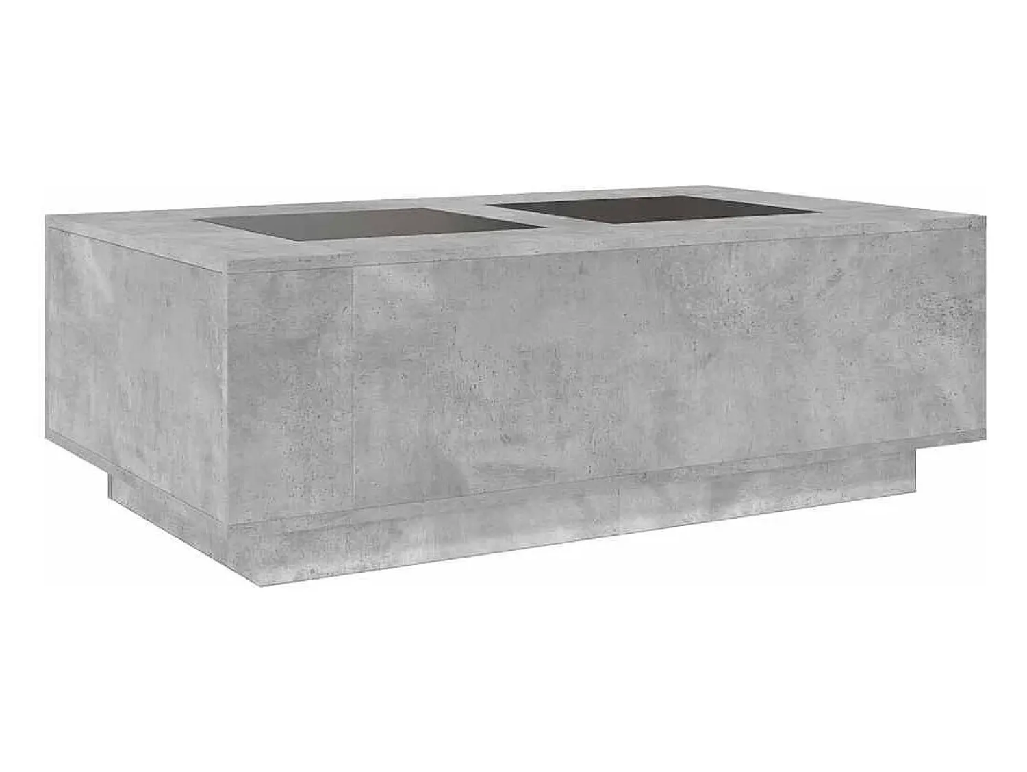 Mesa De Centro* Mesa de centro | Mesa de apoio luzes LED Infinity 116x69x40 cm cimento Cinzento
