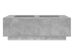 Mesa De Centro* Mesa de centro | Mesa de apoio luzes LED Infinity 116x69x40 cm cimento Cinzento