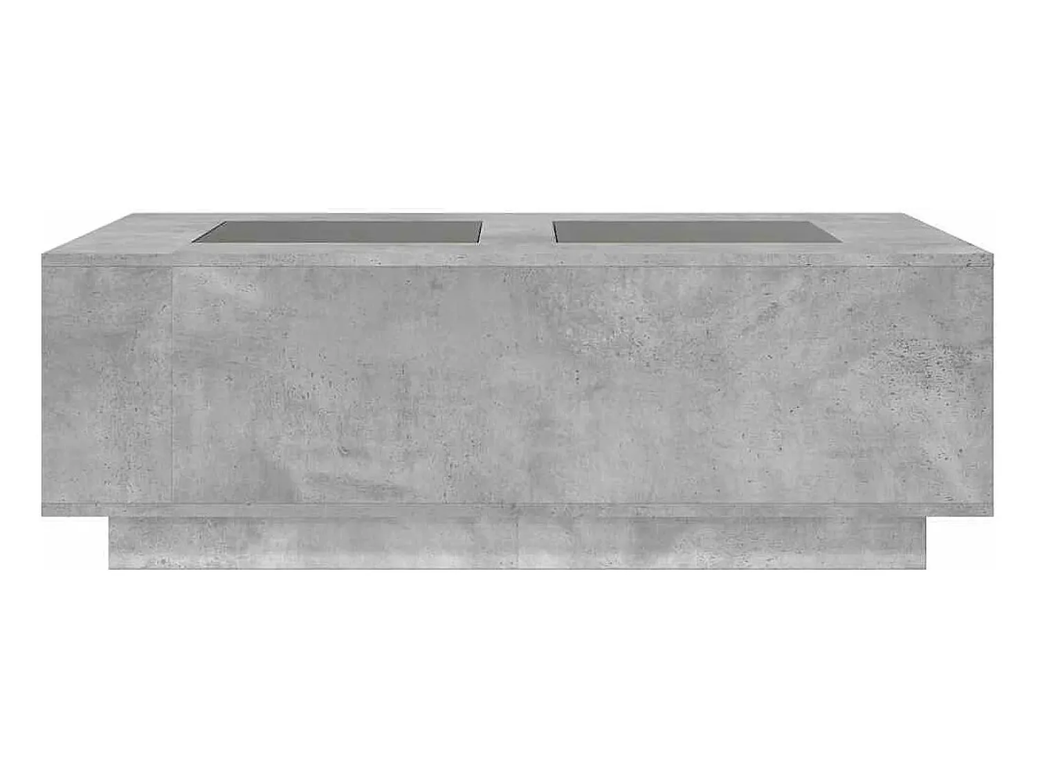 Mesa De Centro* Mesa de centro | Mesa de apoio luzes LED Infinity 116x69x40 cm cimento Cinzento