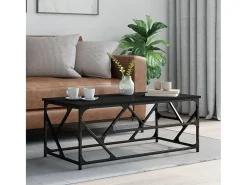 Mesa de centro | Mesa de apoio 100x50x40 cm derivados de madeira Preto