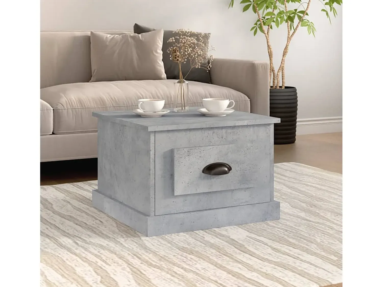 Mesa de centro | Mesa de apoio 50x50x35 cm derivados de madeira sonoma^ Mesa De Centro