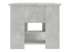 Mesa de centro | Mesa de apoio 79x49x41 cm madeira processada cinza cimento^ Mesa De Centro