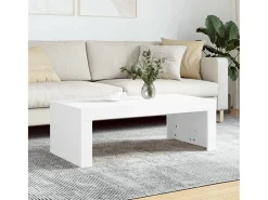 Mesa De Centro| Mesa de centro | Mesa de apoio 102x50x36 cm madeira processada Branco