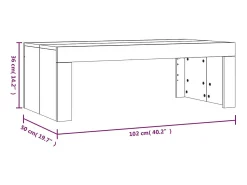 Mesa De Centro| Mesa de centro | Mesa de apoio 102x50x36 cm madeira processada Branco