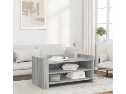 Mesa De Centro| Mesa de centro | Mesa de apoio 100x50x50cm derivados de madeira sonoma Cinzento