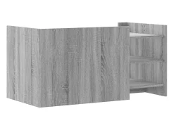 Mesa De Centro| Mesa de centro | Mesa de apoio 100x50x50cm derivados de madeira sonoma Cinzento