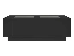 Mesa De Centro* Mesa de centro | Mesa de apoio luzes LED Infinity 116x69x40 cm Preto