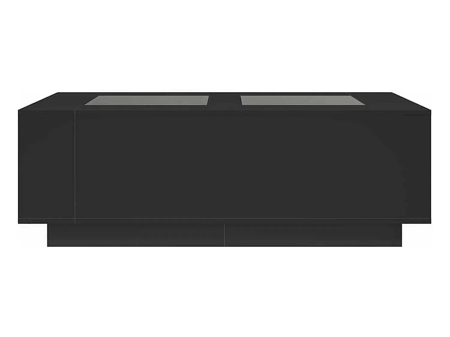 Mesa De Centro* Mesa de centro | Mesa de apoio luzes LED Infinity 116x69x40 cm Preto