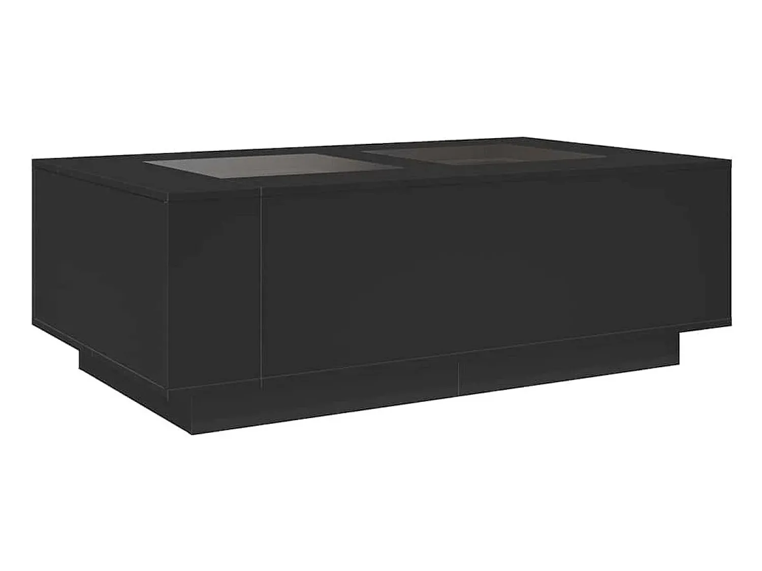 Mesa De Centro* Mesa de centro | Mesa de apoio luzes LED Infinity 116x69x40 cm Preto