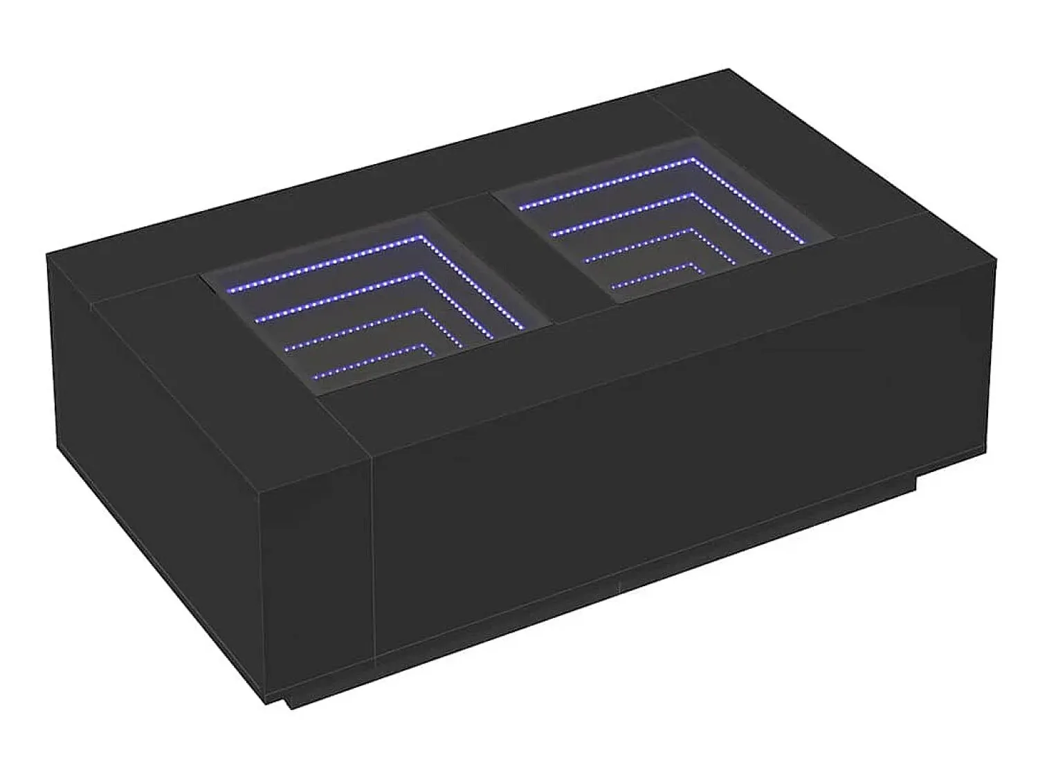 Mesa De Centro* Mesa de centro | Mesa de apoio luzes LED Infinity 116x69x40 cm Preto