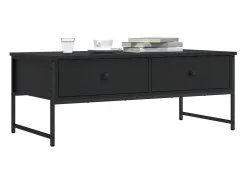 Mesa De Centro* Mesa de centro | Mesa de apoio 101x49x39.5 cm derivados de madeira Preto