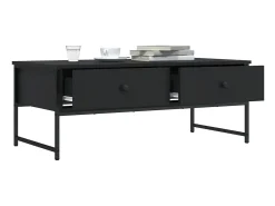 Mesa De Centro* Mesa de centro | Mesa de apoio 101x49x39.5 cm derivados de madeira Preto