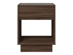 Mesa De Centro* Mesa de centro | Mesa de apoio luzes LED Infinity 40x40x50 cm carvalho Castanho