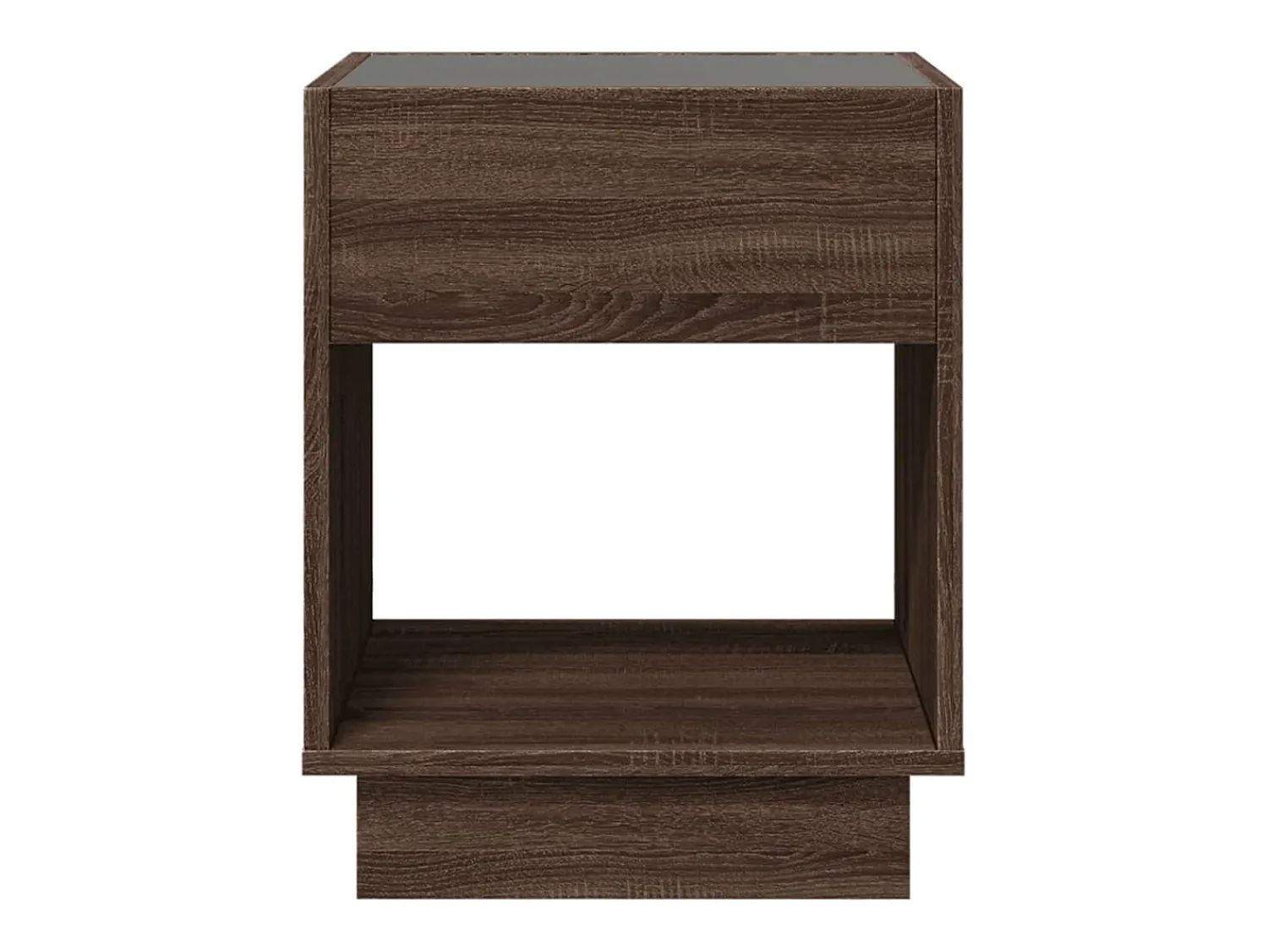 Mesa De Centro* Mesa de centro | Mesa de apoio luzes LED Infinity 40x40x50 cm carvalho Castanho