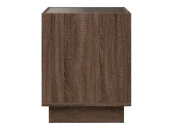 Mesa De Centro* Mesa de centro | Mesa de apoio luzes LED Infinity 40x40x50 cm carvalho Castanho
