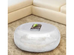 Mesa de centro | Mesa de apoio martelada em alumínio^ Mesa De Centro