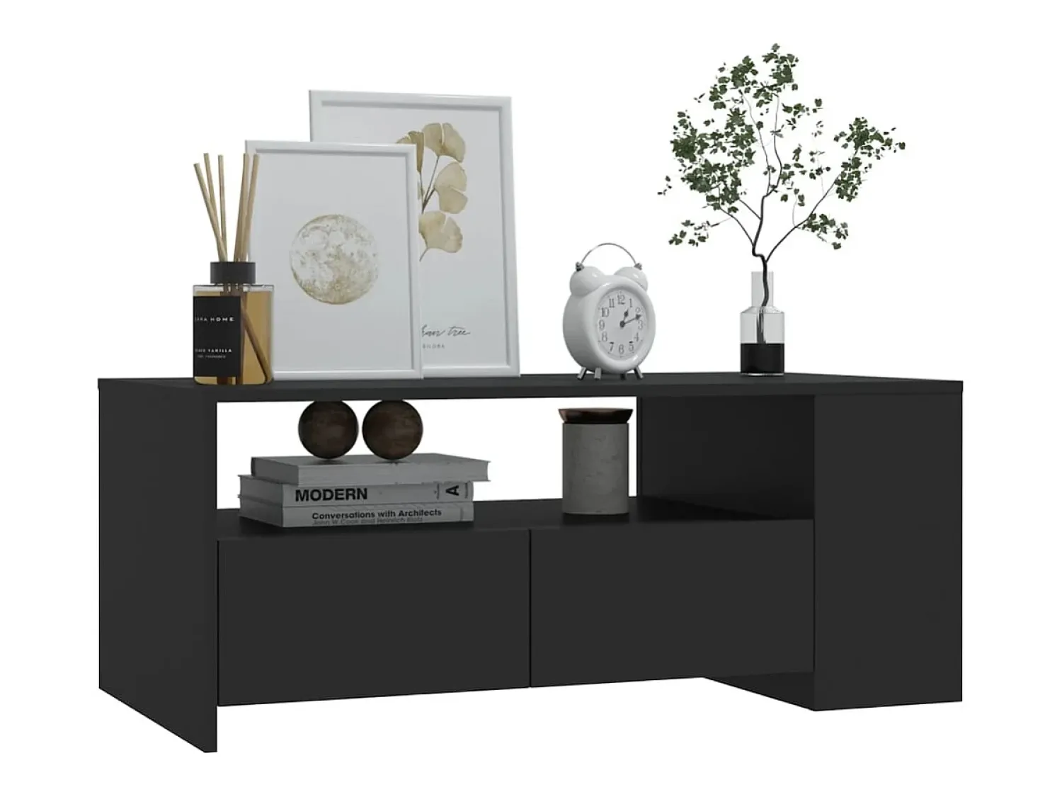 Mesa de centro | Mesa de apoio 102x55x42 cm derivados de madeira^ Mesa De Centro