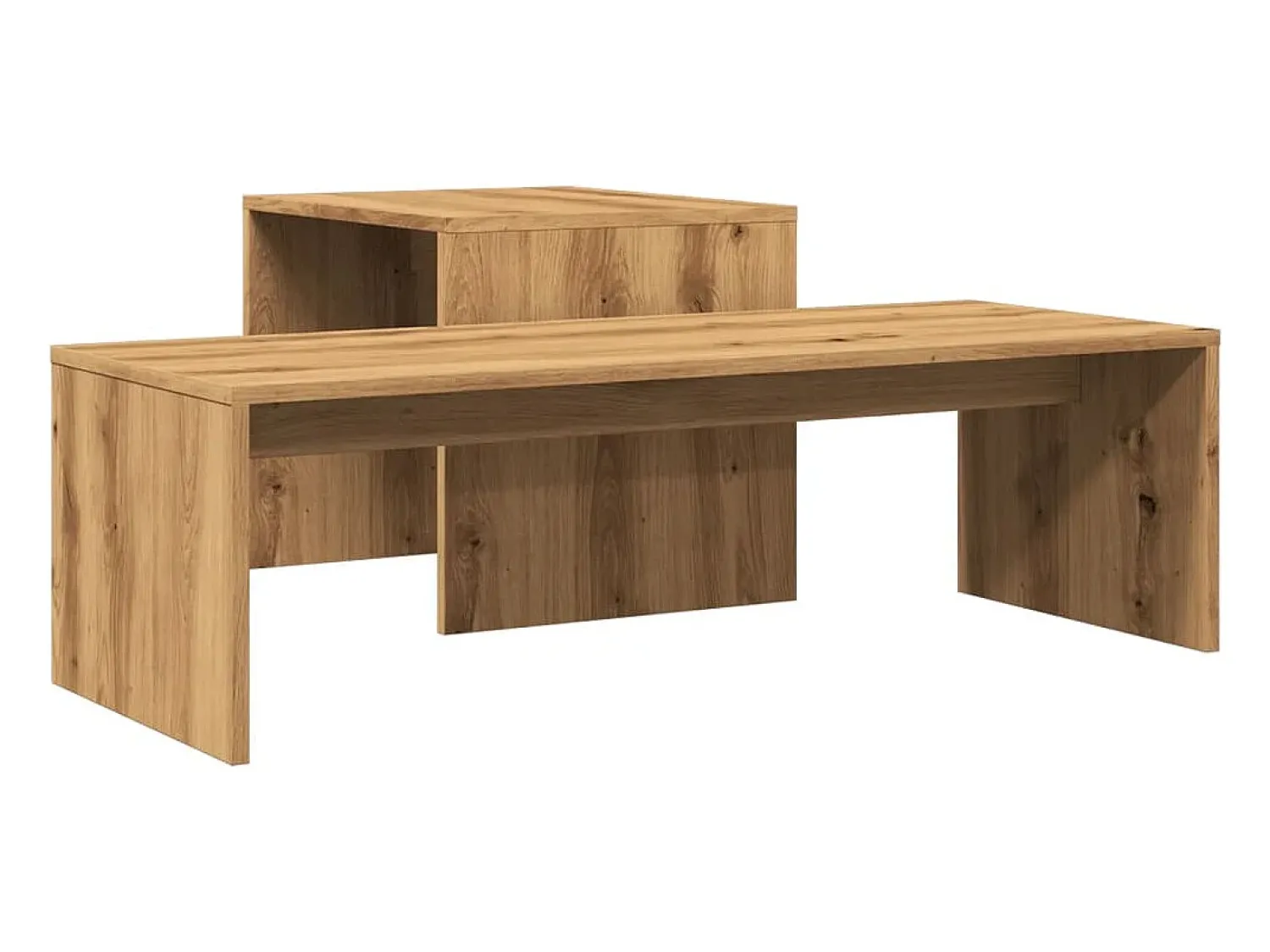Mesa de centro | Mesa de apoio | Mesa de café 100x48x40 cm deriv. madeira carvalho artisiano^ Mesa De Centro