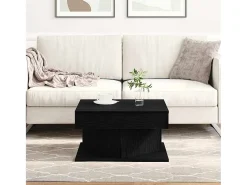 Mesa De Centro| Mesa de centro | Mesa de apoio Carvalho 57x57x30 cm Preto
