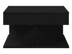 Mesa De Centro| Mesa de centro | Mesa de apoio Carvalho 57x57x30 cm Preto