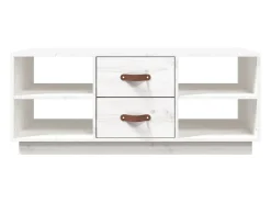 Clearance Mesa de centro | Mesa de apoio 100x50x41 cm pinho maciço Branco