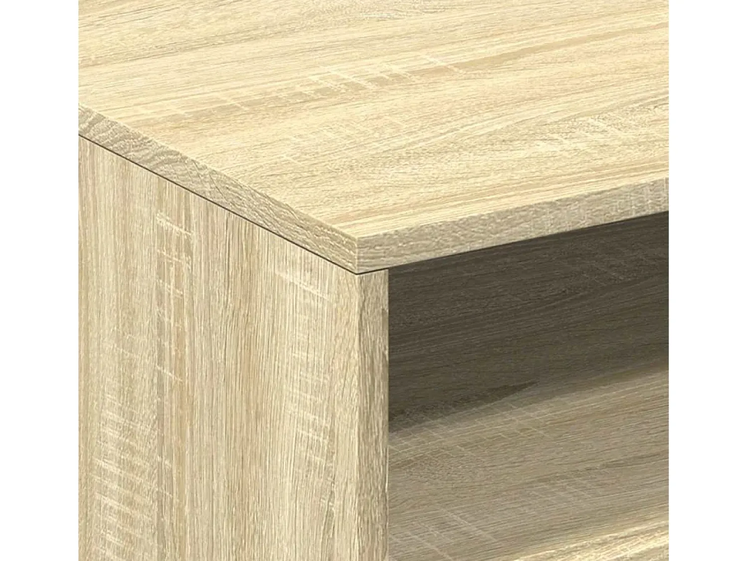 Mesa de centro | Mesa de apoio com luzes LED 50x49x40 cm carvalho sonoma^ Mesa De Centro