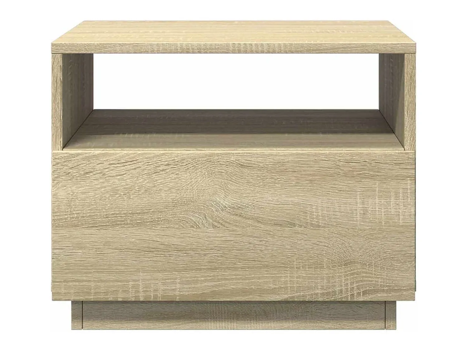 Mesa de centro | Mesa de apoio com luzes LED 50x49x40 cm carvalho sonoma^ Mesa De Centro