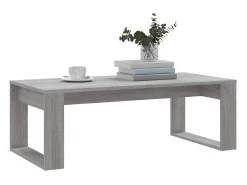 Mesa De Centro| Mesa de centro | Mesa de apoio 102x50x35 cm derivados madeira sonoma Cinzento