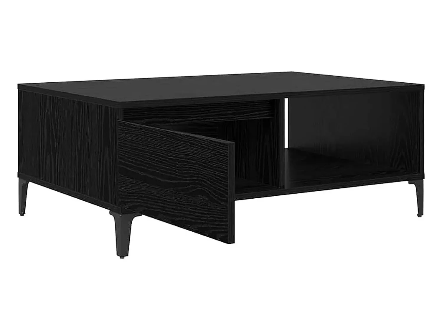 Online Mesa de centro | Mesa de apoio Carvalho 90x60x35 cm Preto