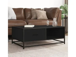 Mesa De Centro| Mesa de centro | Mesa de apoio 90x57x35 cm derivados de madeira/metal Preto