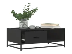 Mesa De Centro| Mesa de centro | Mesa de apoio 90x57x35 cm derivados de madeira/metal Preto