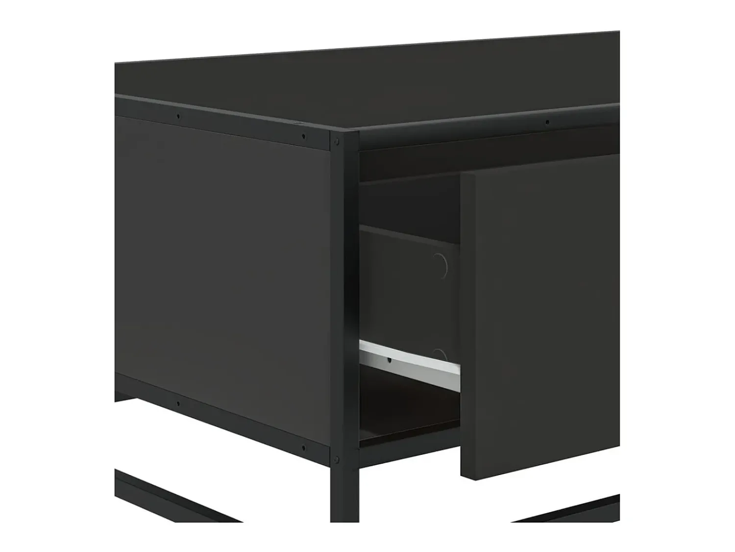 Mesa De Centro| Mesa de centro | Mesa de apoio 90x57x35 cm derivados de madeira/metal Preto