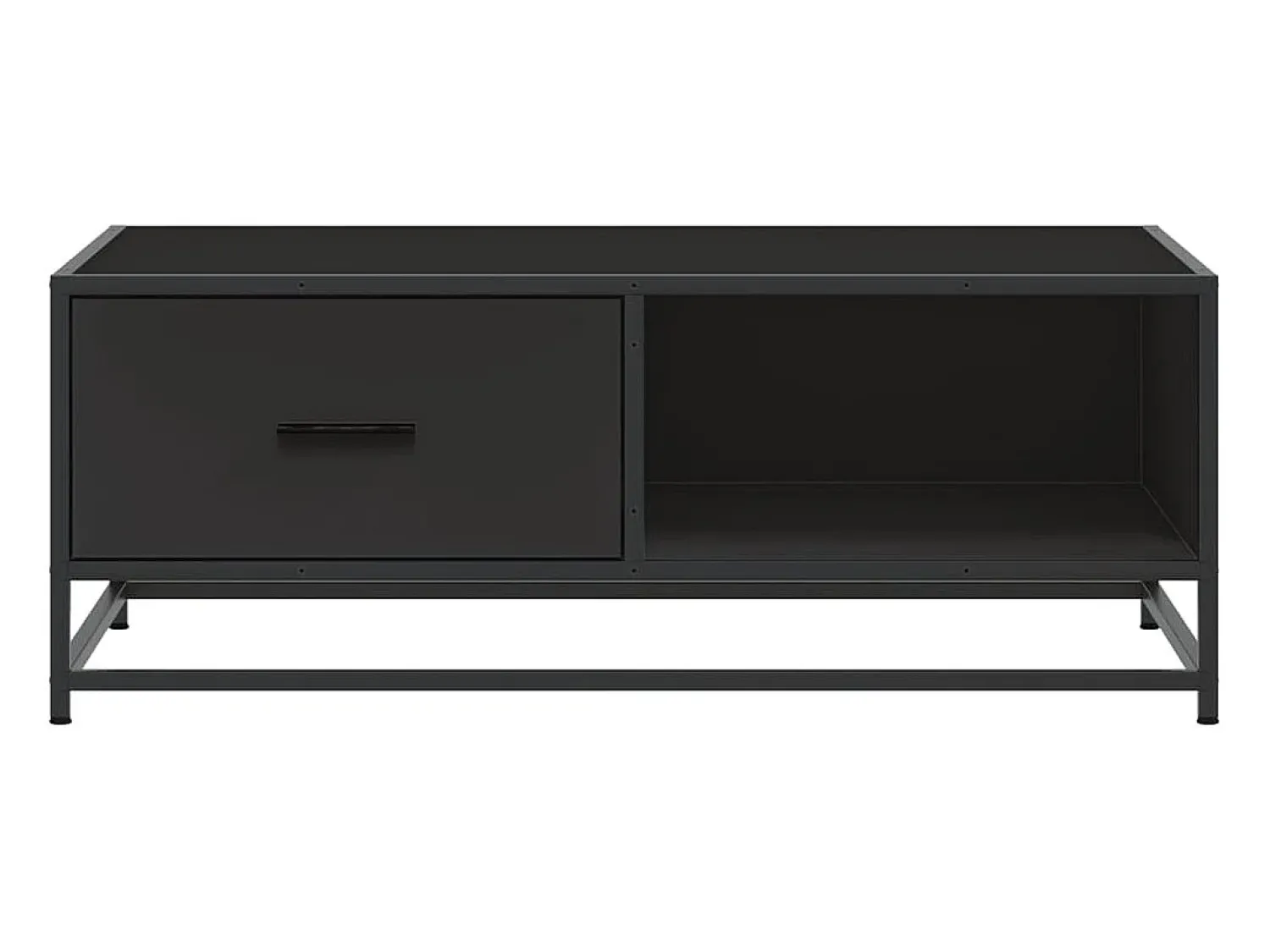 Mesa De Centro| Mesa de centro | Mesa de apoio 90x57x35 cm derivados de madeira/metal Preto