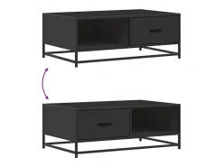 Mesa De Centro| Mesa de centro | Mesa de apoio 90x57x35 cm derivados de madeira/metal Preto