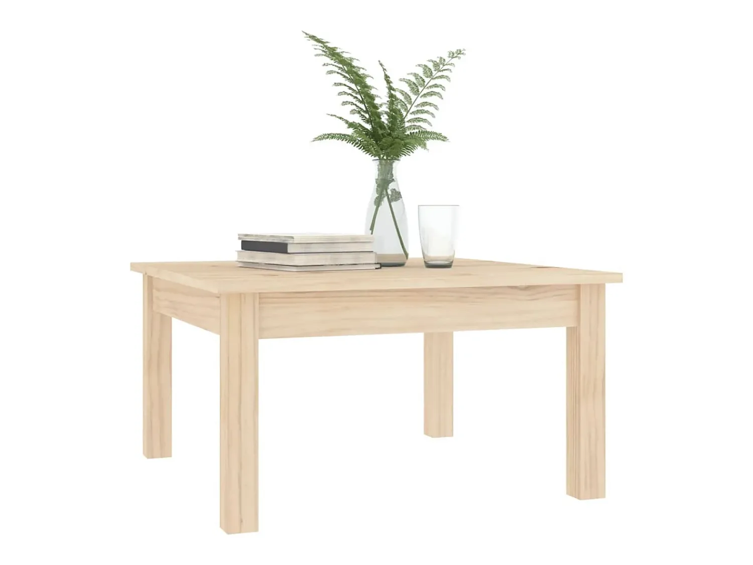 Clearance Mesa de centro | Mesa de apoio | Mesa de café 55x55x30 cm pinho maciço Castanho