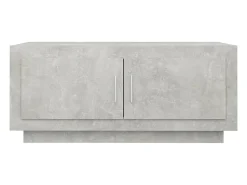 Mesa De Centro| Mesa de centro | Mesa de apoio 102x50x45 cm madeira processada cinza cimento Cinzento
