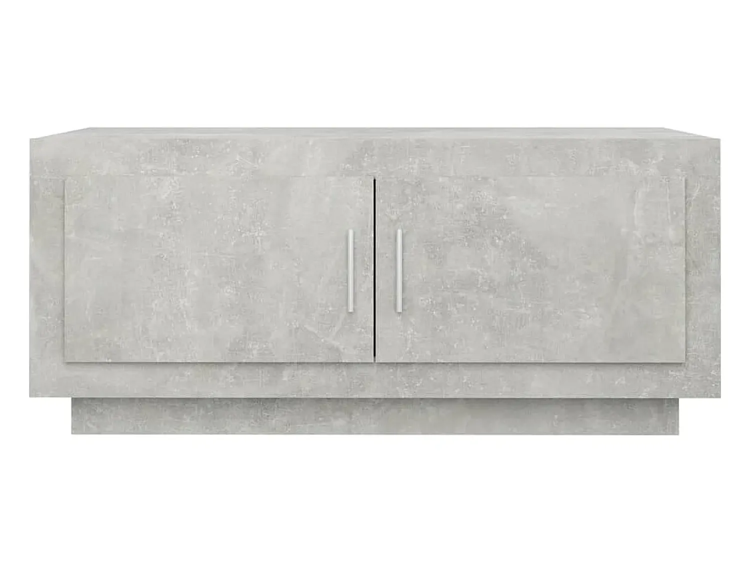 Mesa De Centro| Mesa de centro | Mesa de apoio 102x50x45 cm madeira processada cinza cimento Cinzento