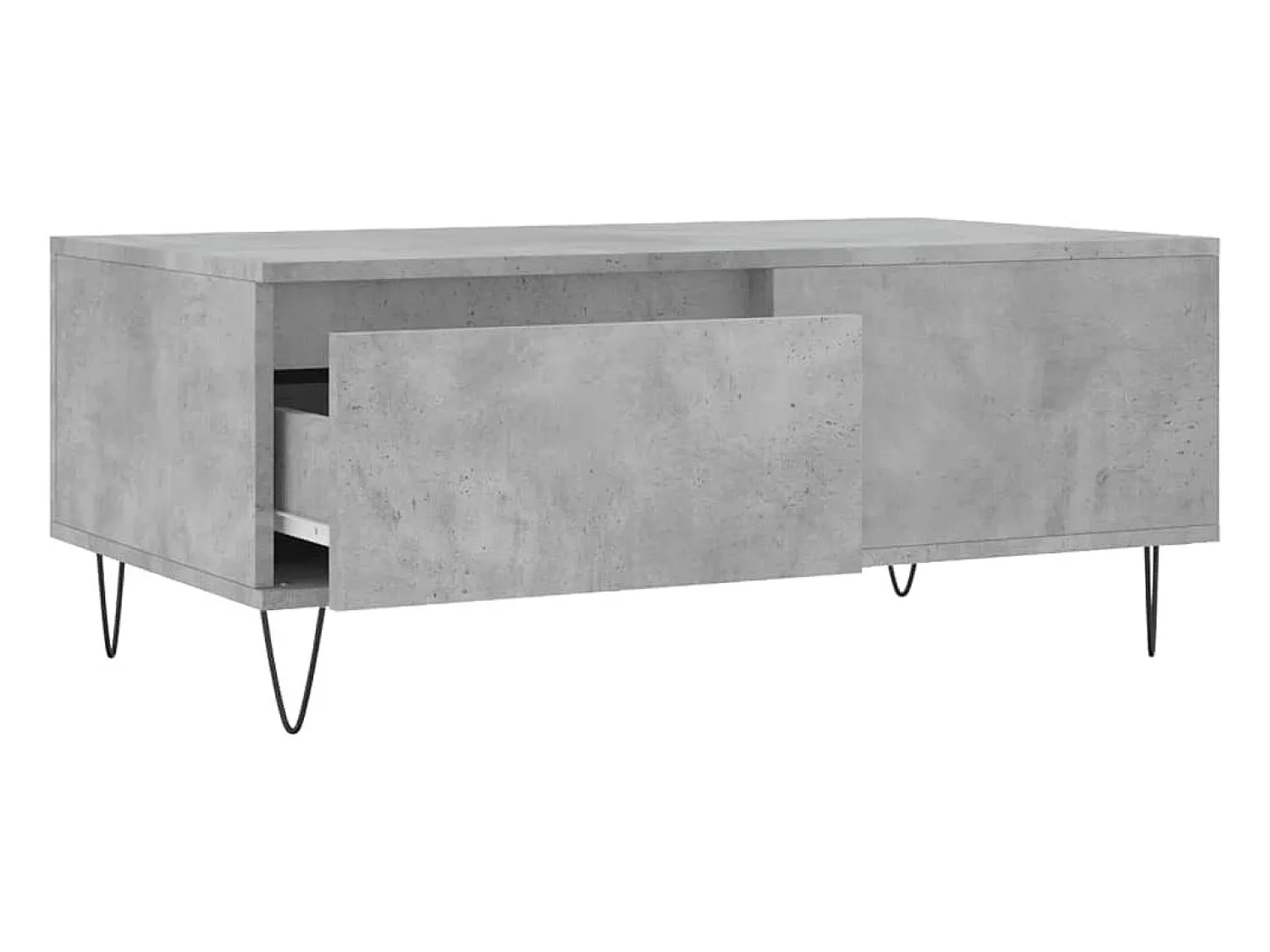 Mesa De Centro| Mesa de centro | Mesa de apoio 90x50x36.5 cm derivados madeira cimento Cinzento