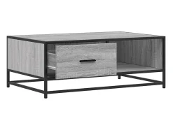 Mesa De Centro* Mesa de centro | Mesa de apoio 90x57x35 cm deriv. madeira/metal sonoma Cinzento