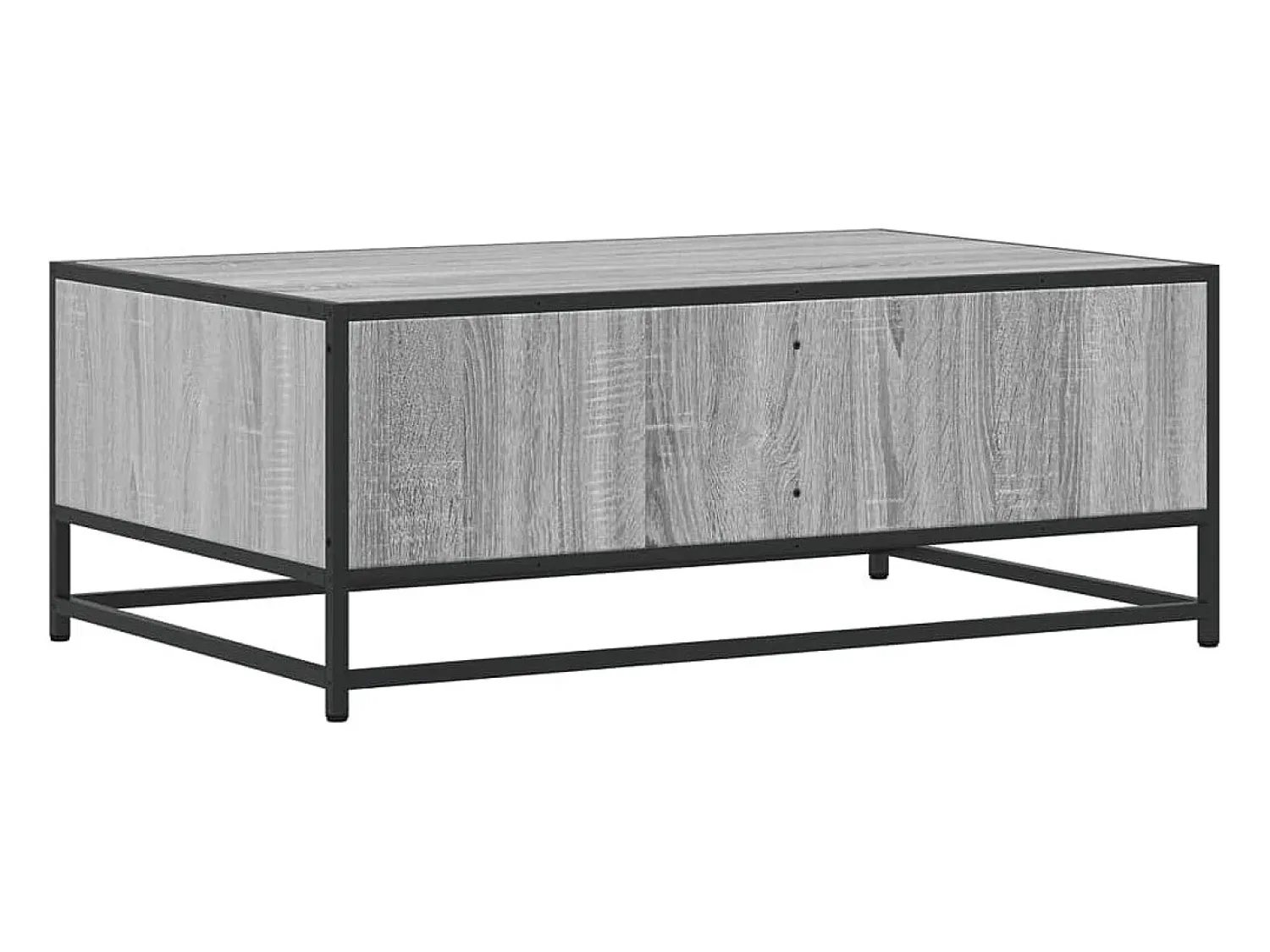 Mesa De Centro* Mesa de centro | Mesa de apoio 90x57x35 cm deriv. madeira/metal sonoma Cinzento